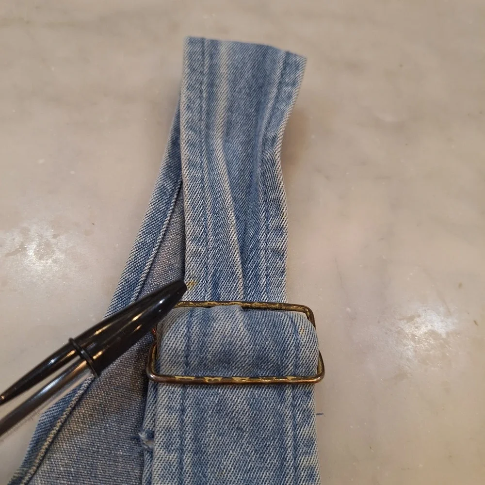 Vtg 90s Liberty Denim Overalls 36x30 Lt Wash Bib Workwear Utility Carpenter AsIs - Picture 13 of 13